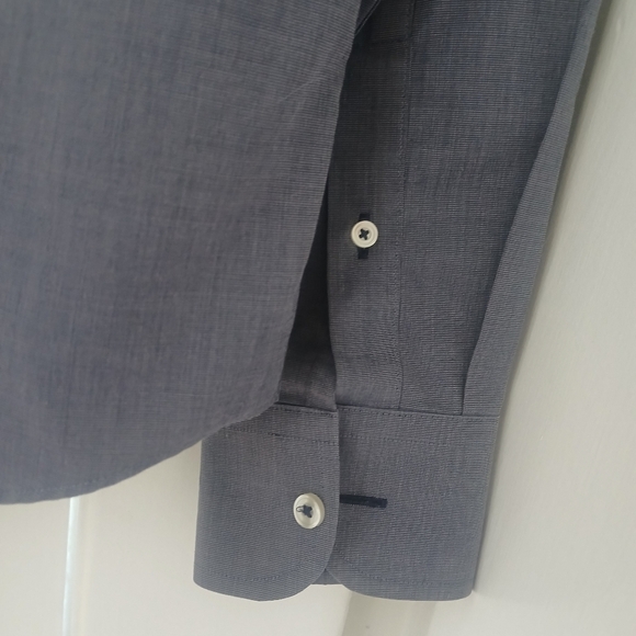 Men's UNTUCKit Men's Button Up Shirt Cotton Sherwood Grey Long Sleeve Shirt - Picture 16 of 16